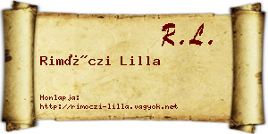 Rimóczi Lilla névjegykártya